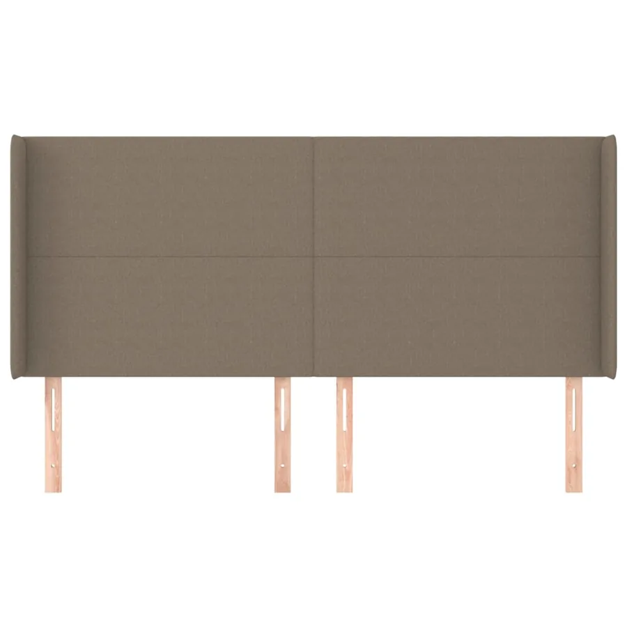 Tête de lit avec oreilles Taupe 183x16x118/128 cm Tissu - 3