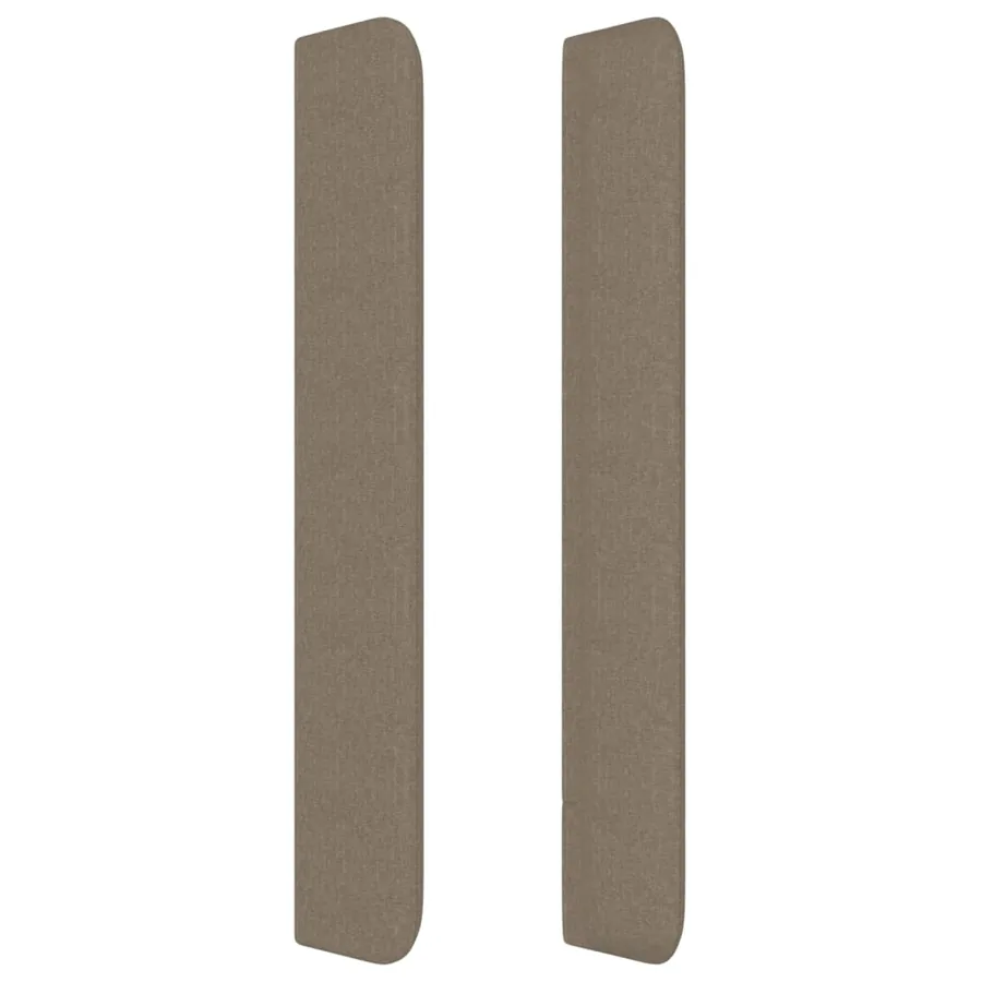 Tête de lit avec oreilles Taupe 183x16x118/128 cm Tissu - 4