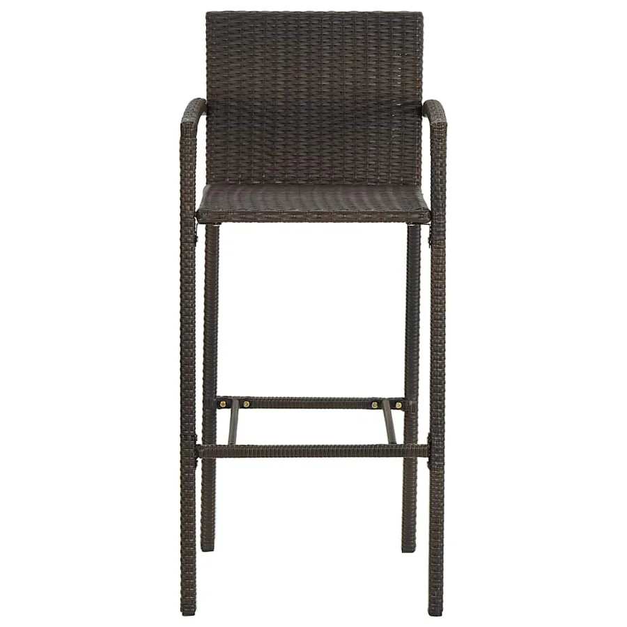 Ensemble de bar de jardin 7 pcs Marron - 13
