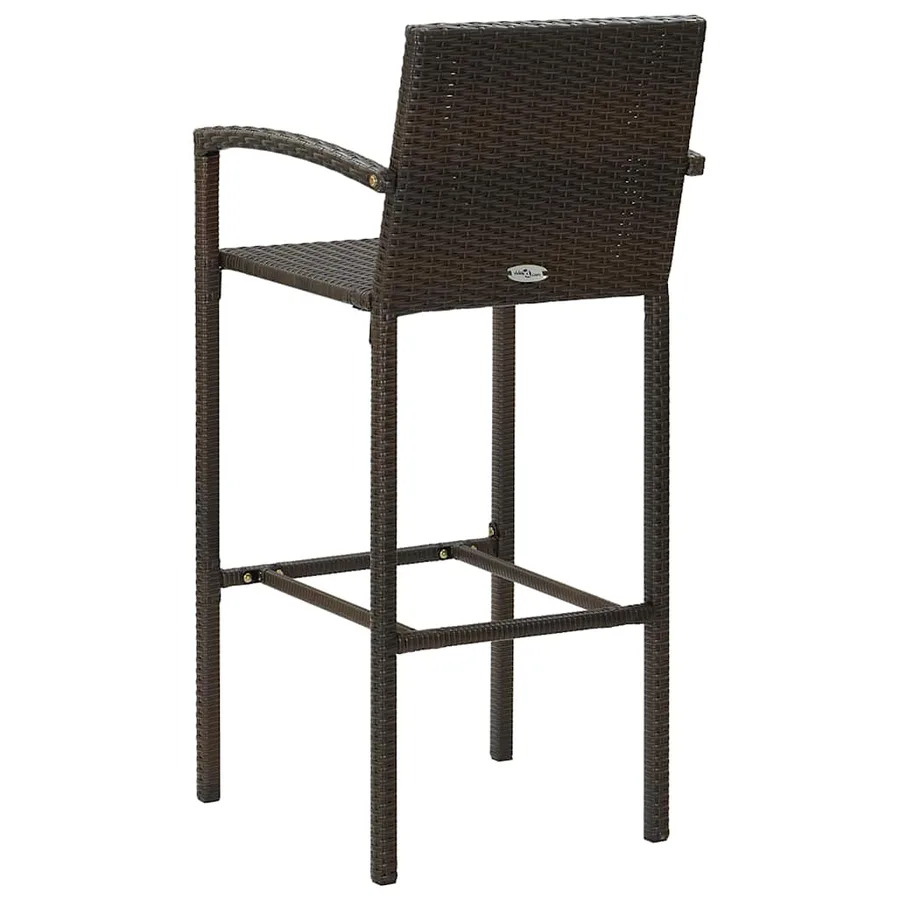 Ensemble de bar de jardin 7 pcs Marron - 16