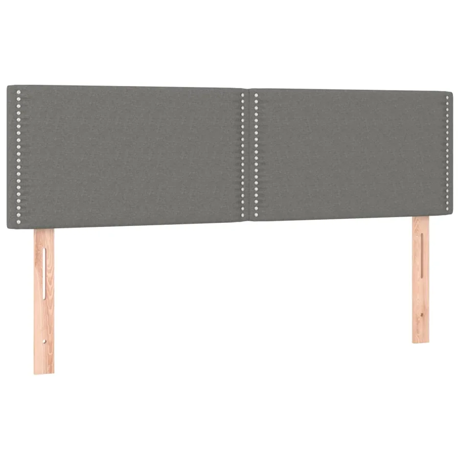 Sommier à lattes de lit avec matelas Gris foncé 140x200cm Tissu - 6
