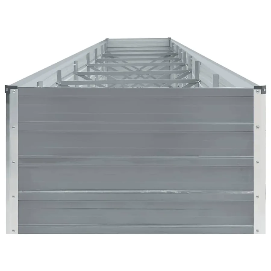Lit surélevé de jardin Acier galvanisé 600x80x45 cm Gris - 4