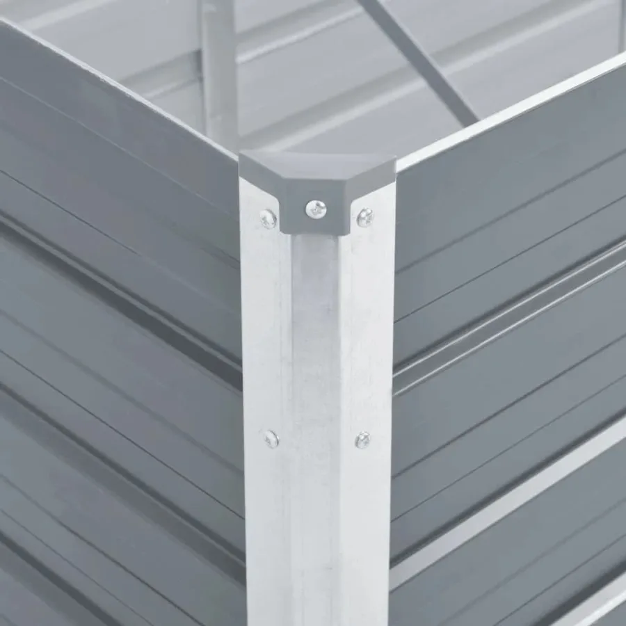 Lit surélevé de jardin Acier galvanisé 600x80x45 cm Gris - 6