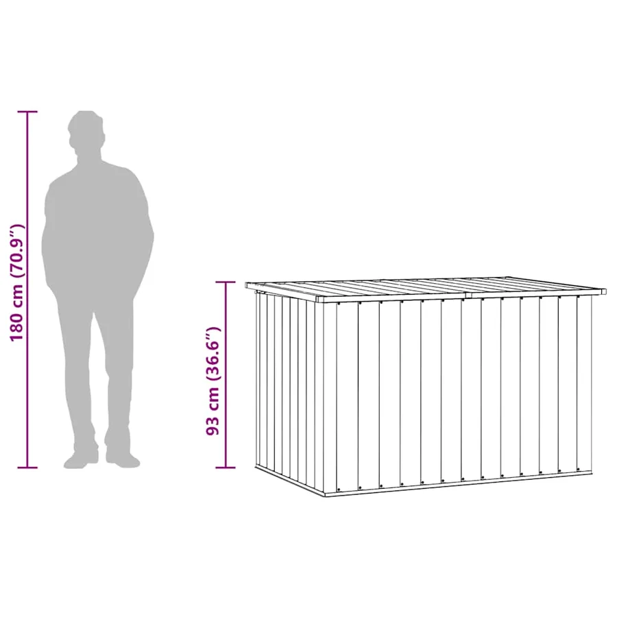 Boîte de rangement de jardin Marron 149x99x93 cm - 11