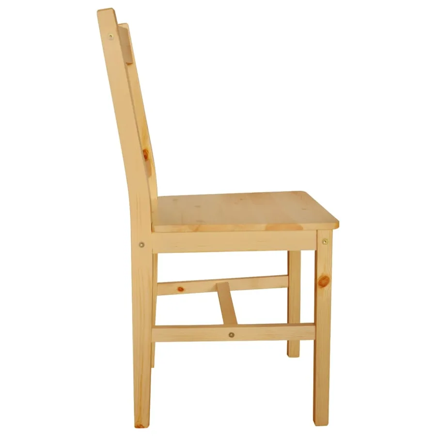 Chaises à manger lot de 2 bois de pin - 4