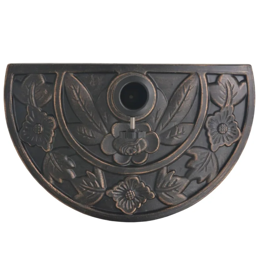 Socle de parasol en résine demi-cercle Bronze 9 kg - 5
