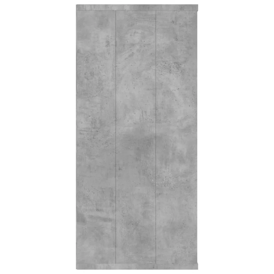 Bibliothèque/Buffet gris béton 66x30x98 cm bois d'ingénierie - 8