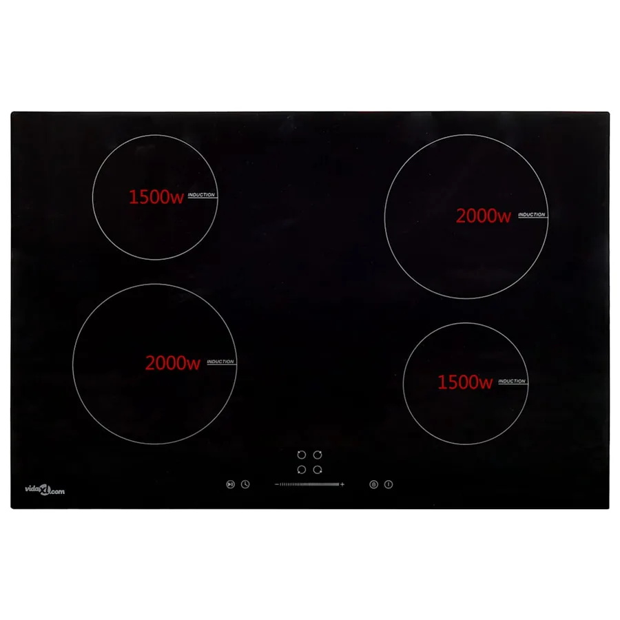 Plaque de cuisson à induction 4 brûleurs Verre 77 cm 7000 W - 3