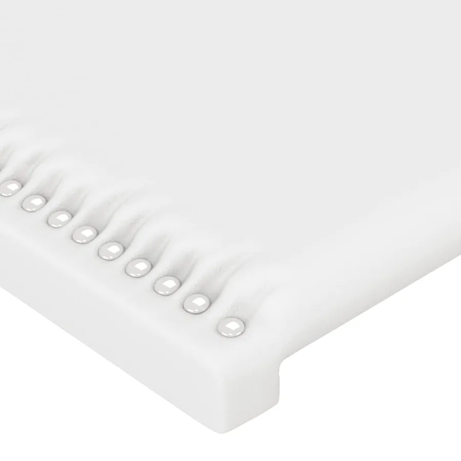 Tête de lit à LED Blanc 103x16x118/128 cm Similicuir - 5
