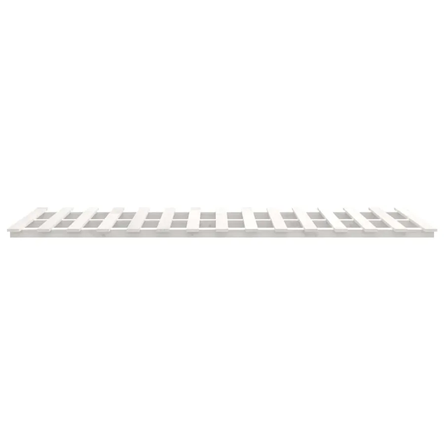 Cadre de lit sans matelas blanc 140x190 cm bois de pin massif - 6