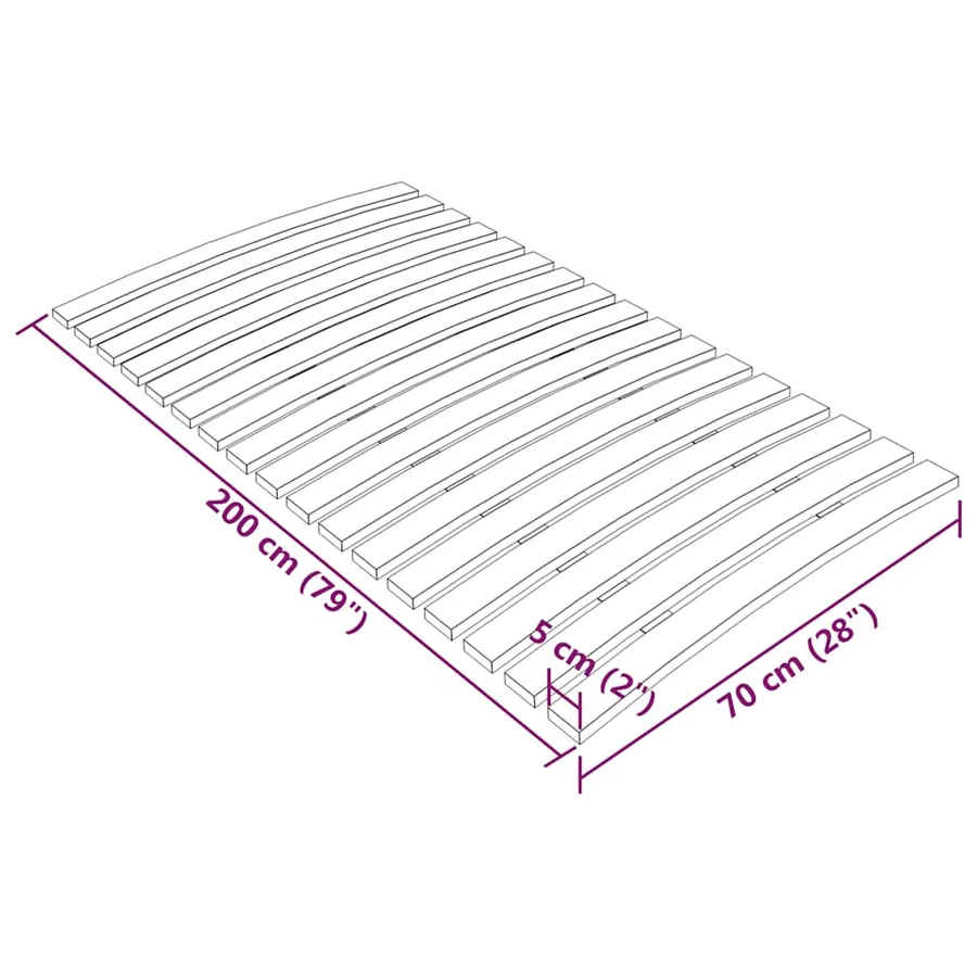 Latte de rechange pour sommier avec 17 lattes 70 x 200 cm - 7