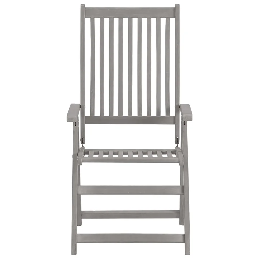 Chaises inclinables de jardin lot de 2 et coussins Bois acacia - 4