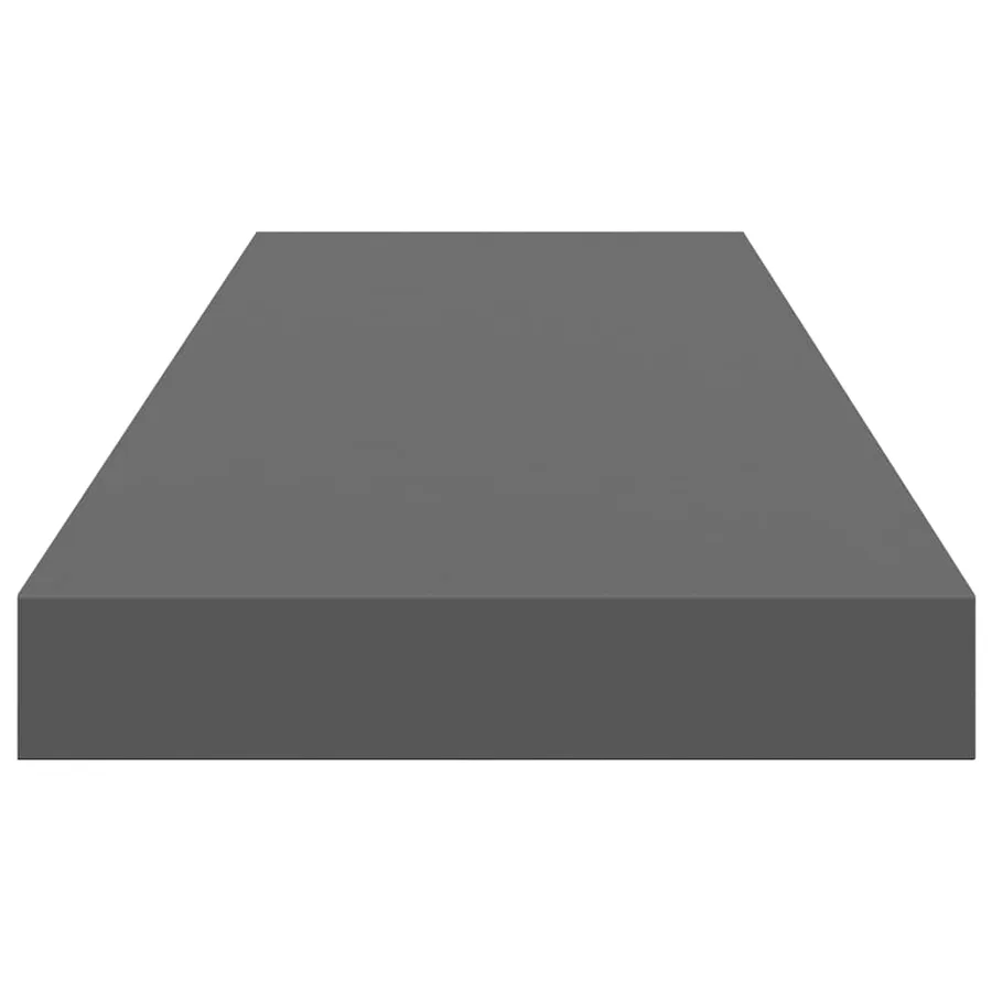Étagère murale flottante 2 pcs Gris brillant 80x23,5x3,8 cm MDF - 8