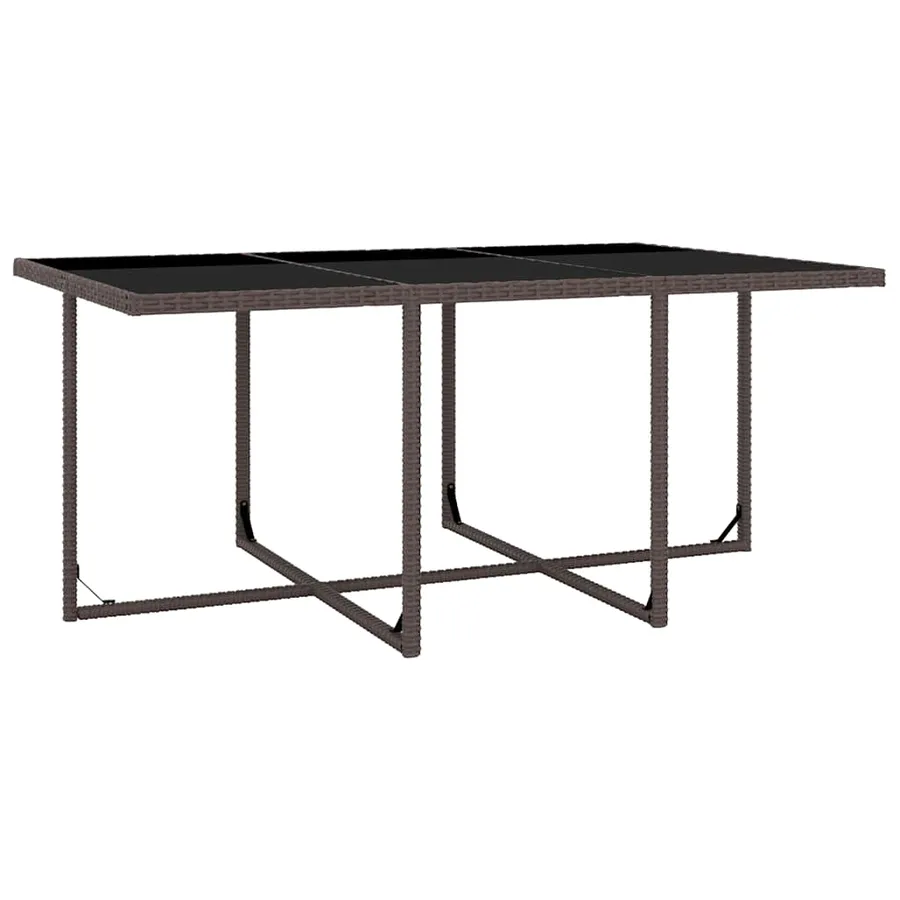 Ensemble à manger d'extérieur et coussins 11 pcs résine tressée - 5