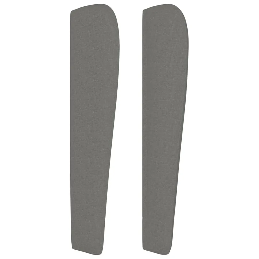 Tête de lit avec oreilles Gris foncé 183x23x118/128 cm Tissu - 4