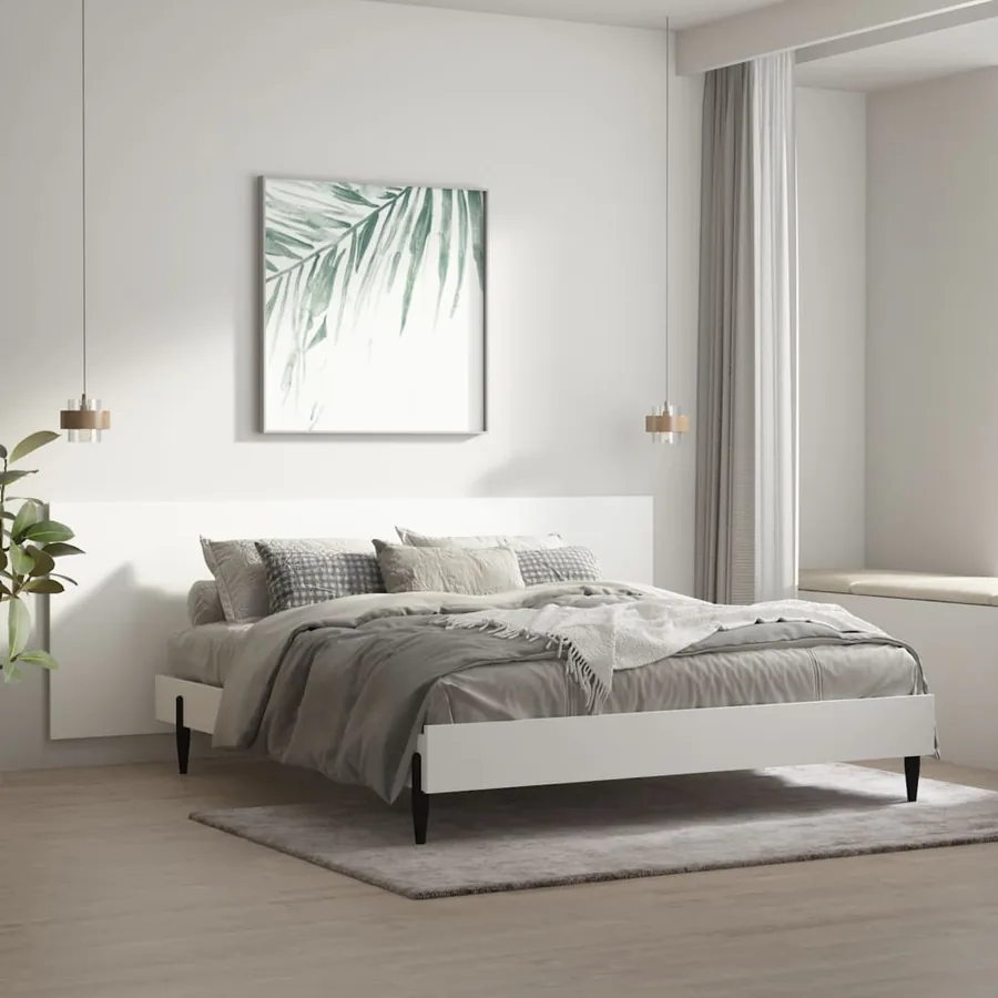 Tête de lit murale Blanc 240x1,5x80 cm Bois d'ingénierie