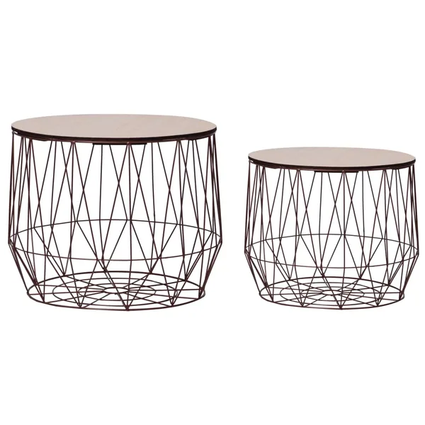 Tables basses 2 pcs cuivre