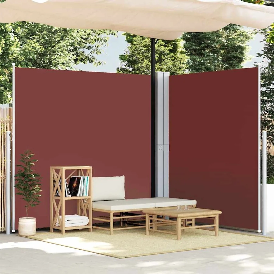 Auvent latéral rétractable Marron 200x600 cm