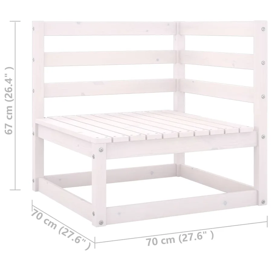 Salon de jardin 6 pcs avec coussins Bois de pin massif - 8