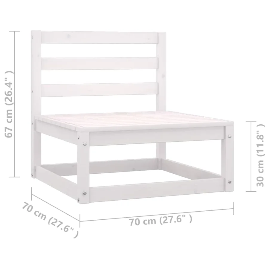 Salon de jardin 6 pcs avec coussins Bois de pin massif - 9