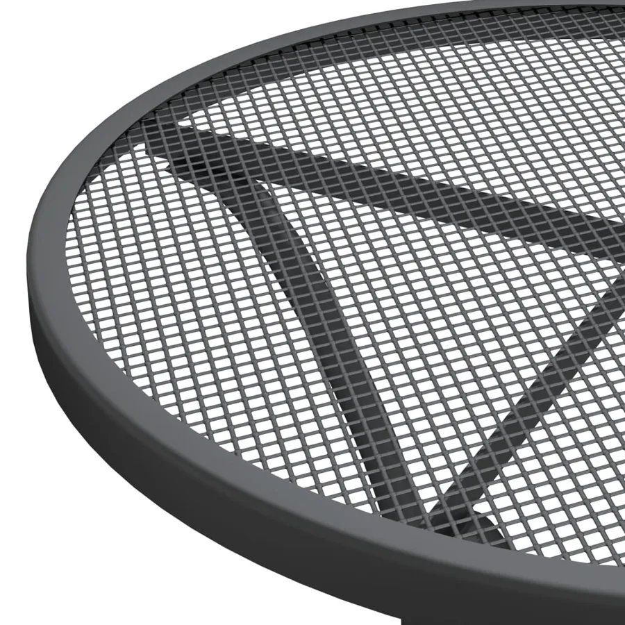 Ensemble à manger de jardin 3 pcs Maille Métal Anthracite - 6