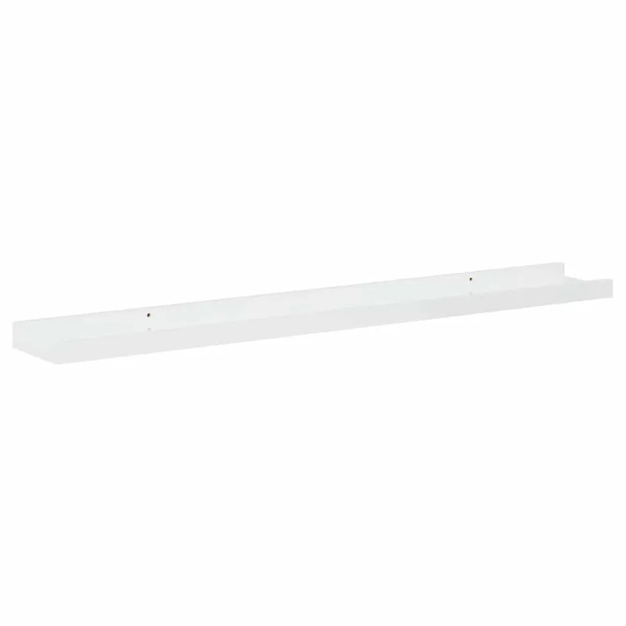 Étagères murales 2 pcs Blanc brillant 80x9x3 cm - 7