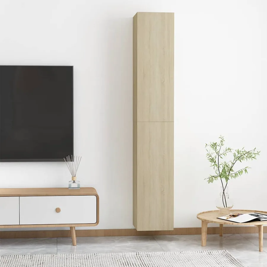 Meubles TV 2 pcs Chêne sonoma 30,5x30x90 cm Bois d’ingénierie - 11