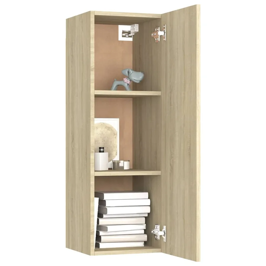 Meubles TV 2 pcs Chêne sonoma 30,5x30x90 cm Bois d’ingénierie - 9