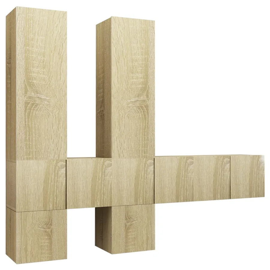 Ensemble de meubles TV 7 pcs Chêne sonoma Bois d'ingénierie - 2