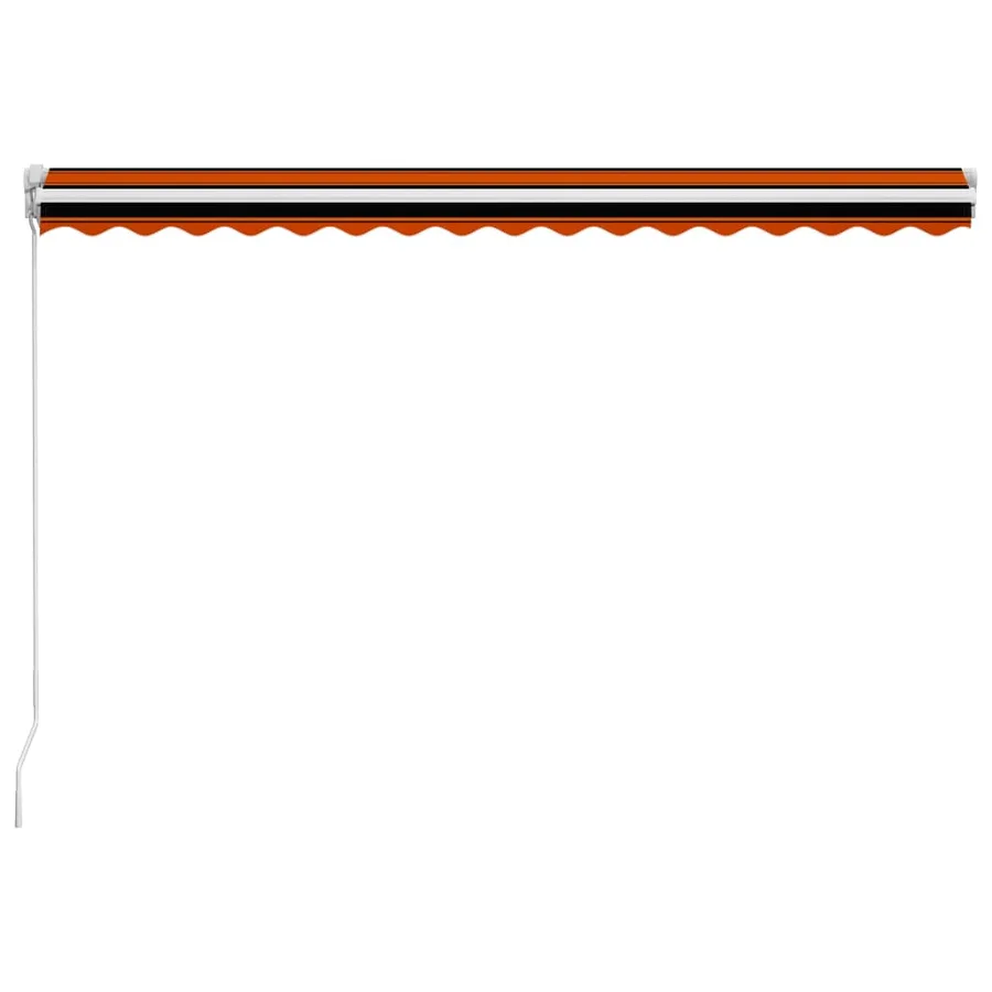 Auvent manuel rétractable 400x300 cm Orange et marron - 4