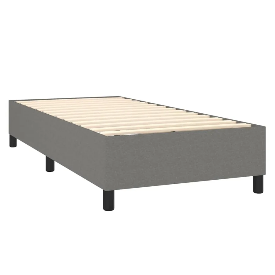 Sommier à lattes de lit avec matelas et LED Gris foncé 90x190cm - 5