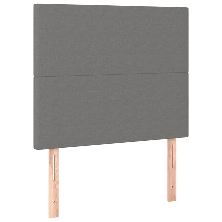 Sommier à lattes de lit avec matelas et LED Gris foncé 90x190cm - 7