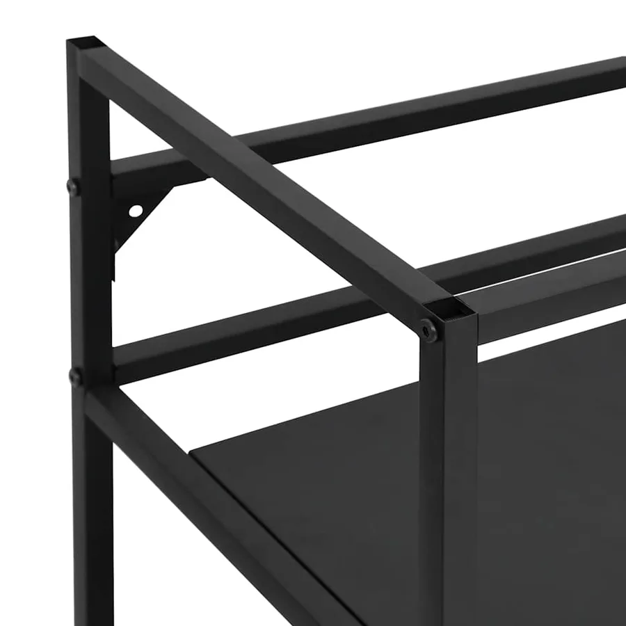 Cadre de lavabo de salle de bain Noir 79x38x83 cm Fer - 7