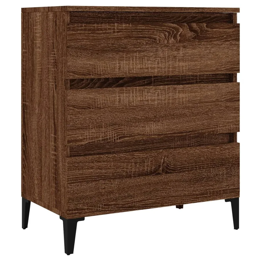 Buffet Chêne marron 60x35x70 cm Bois d'ingénierie - 2