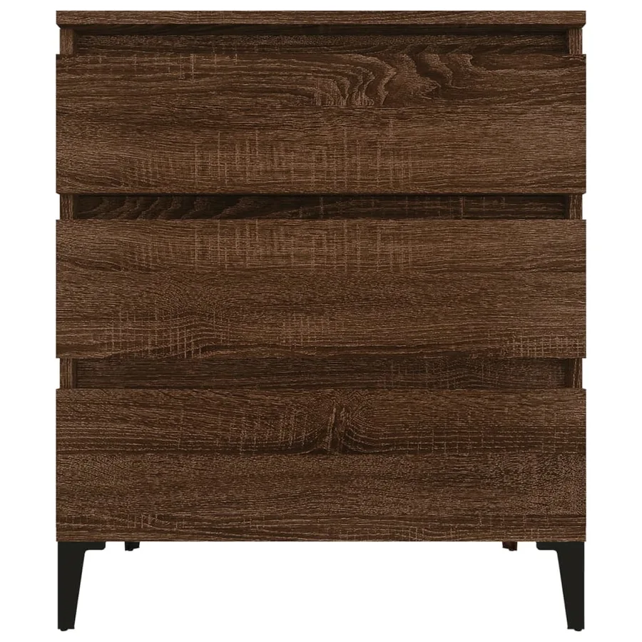 Buffet Chêne marron 60x35x70 cm Bois d'ingénierie - 5