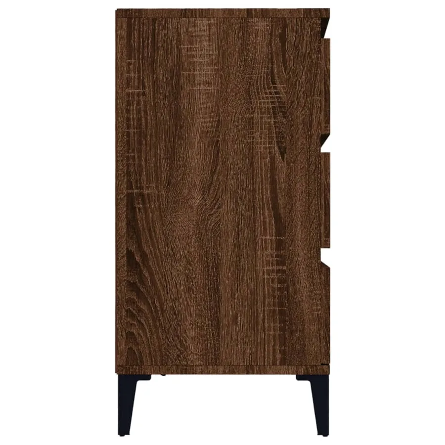 Buffet Chêne marron 60x35x70 cm Bois d'ingénierie - 6