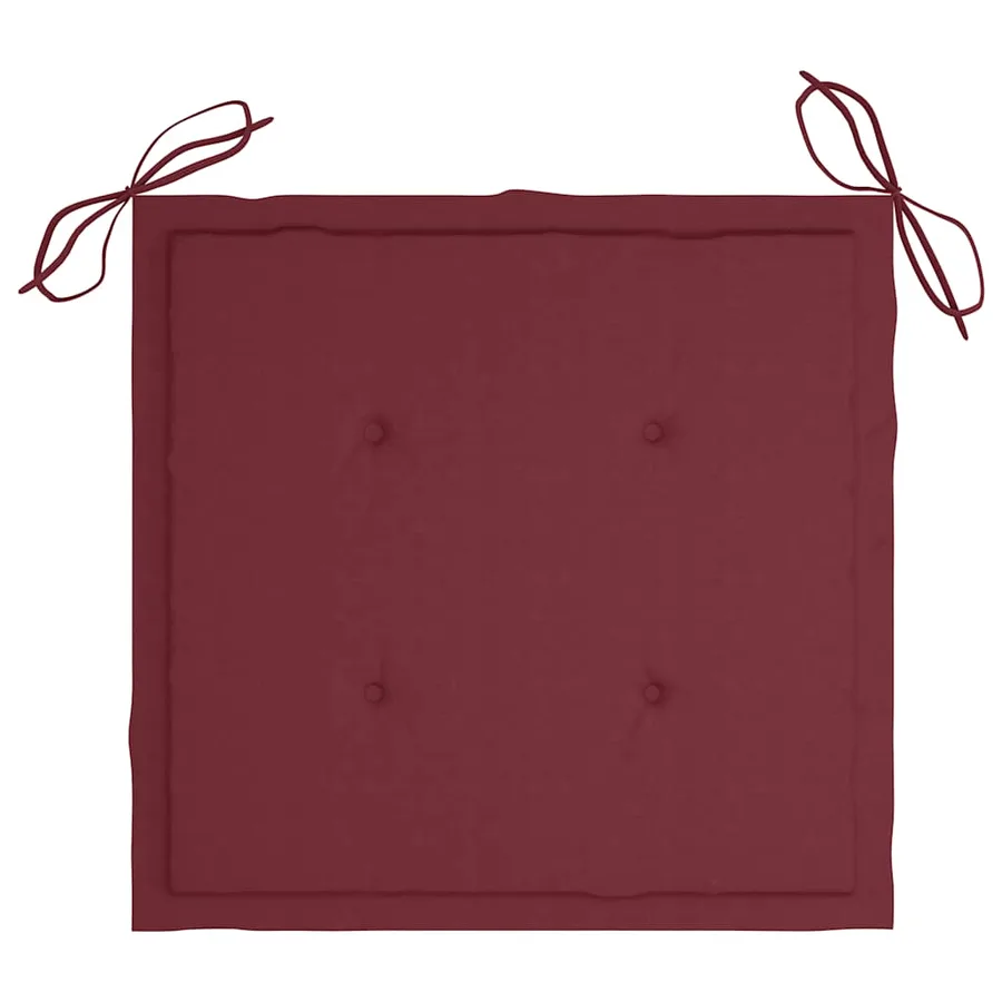Mobilier à dîner d'extérieur pliable 5 pcs avec coussins bambou - 10