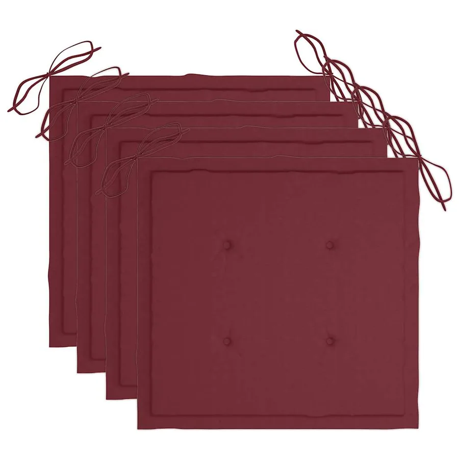 Mobilier à dîner d'extérieur pliable 5 pcs avec coussins bambou - 8