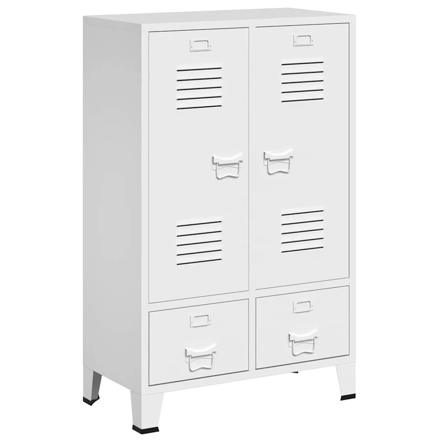 Garde-robe industrielle Blanc 67x35x107 cm Acier - 2