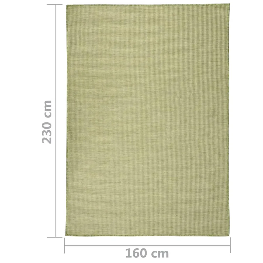 Tapis à tissage plat d'extérieur 160x230 cm Vert - 6