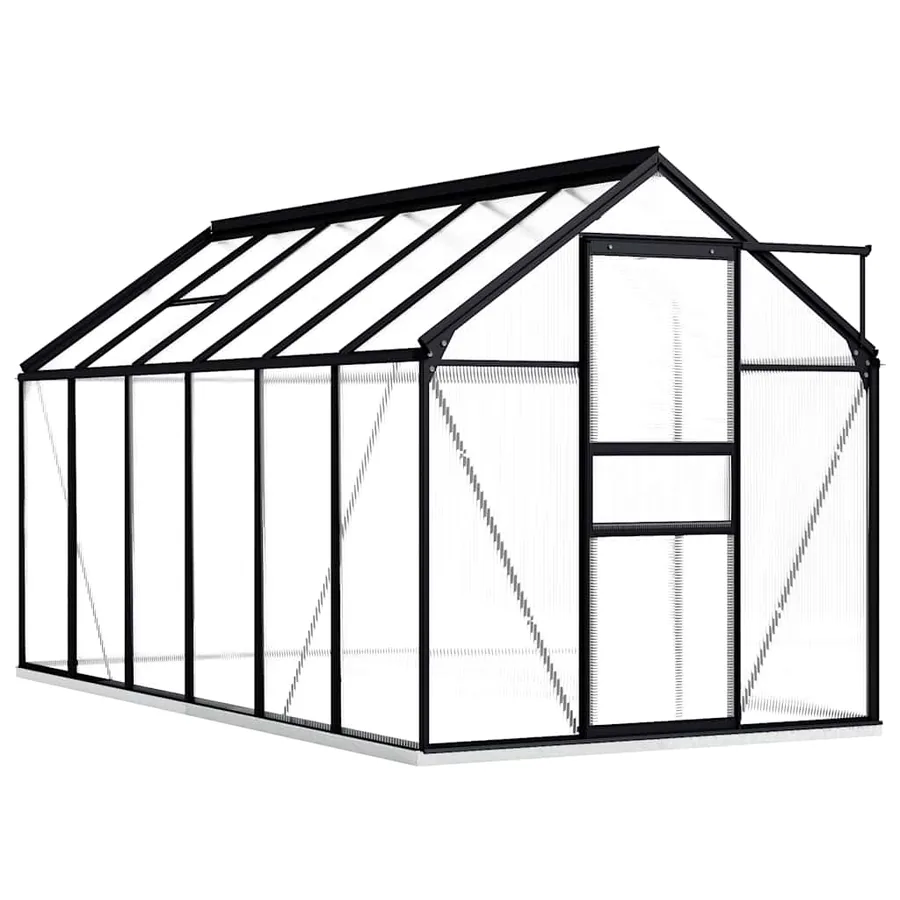 Serre avec cadre de base Anthracite Aluminium 7,03 m²