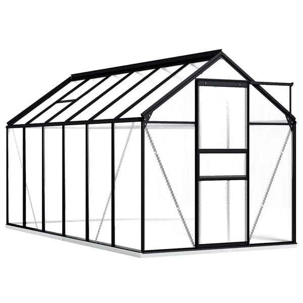Serre avec cadre de base Anthracite Aluminium 7,03 m²