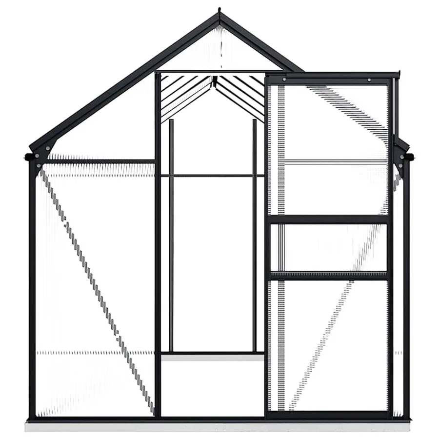 Serre avec cadre de base Anthracite Aluminium 7,03 m² - 3