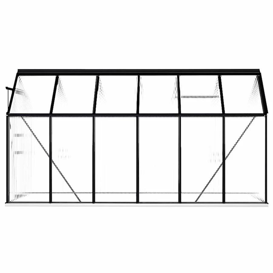 Serre avec cadre de base Anthracite Aluminium 7,03 m² - 4