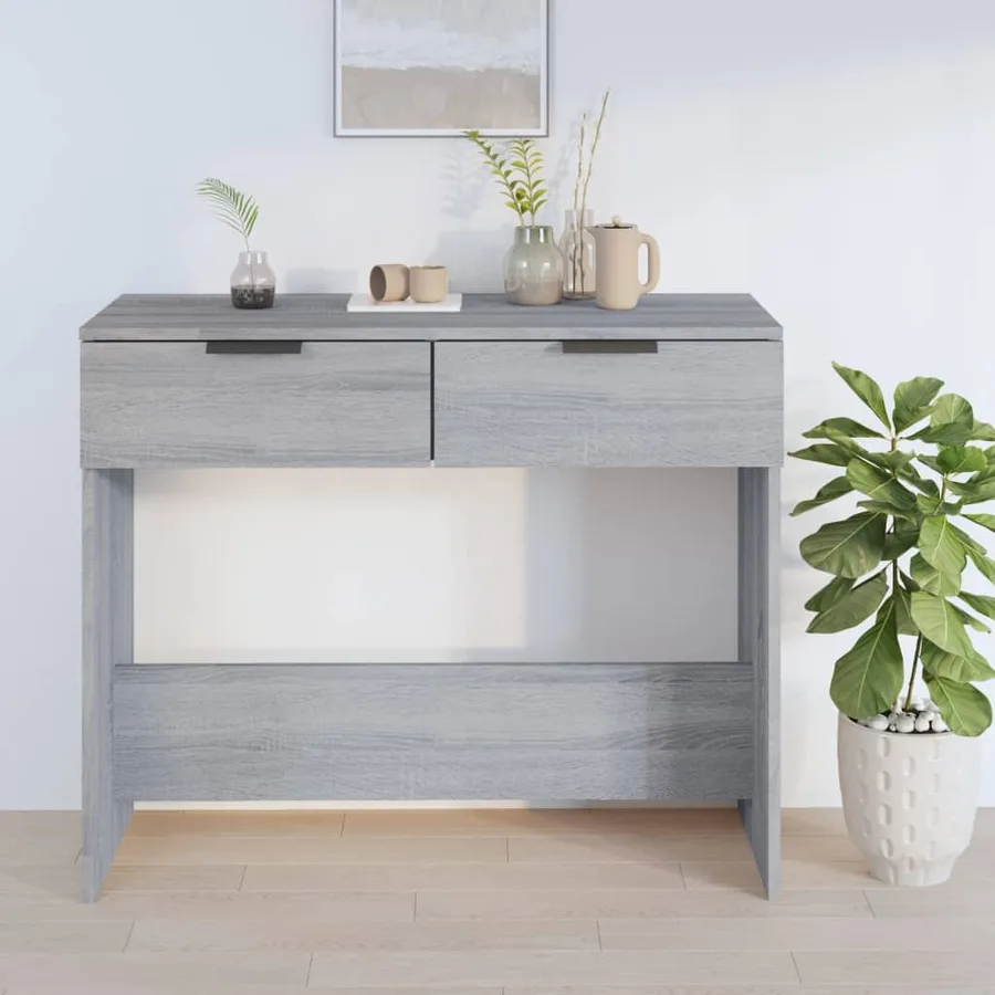 Table console Sonoma gris 90x36x75 cm Bois d'ingénierie - 3