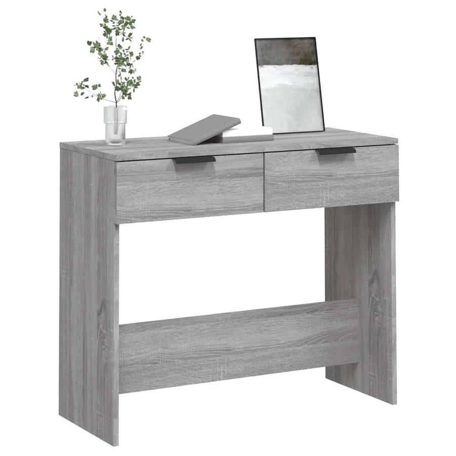 Table console Sonoma gris 90x36x75 cm Bois d'ingénierie - 4