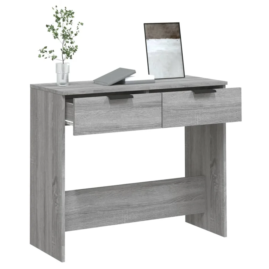Table console Sonoma gris 90x36x75 cm Bois d'ingénierie - 5