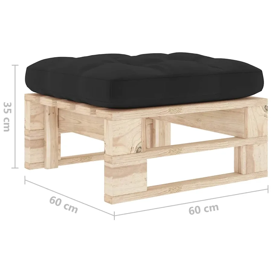 Pouf palette de jardin bois de pin imprégné - 5