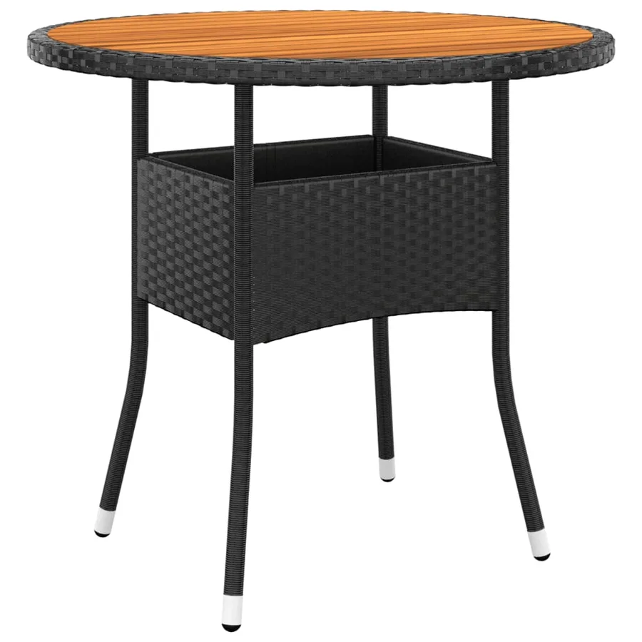 Ensemble à manger de jardin 5 pcs Résine tressée Noir - 5