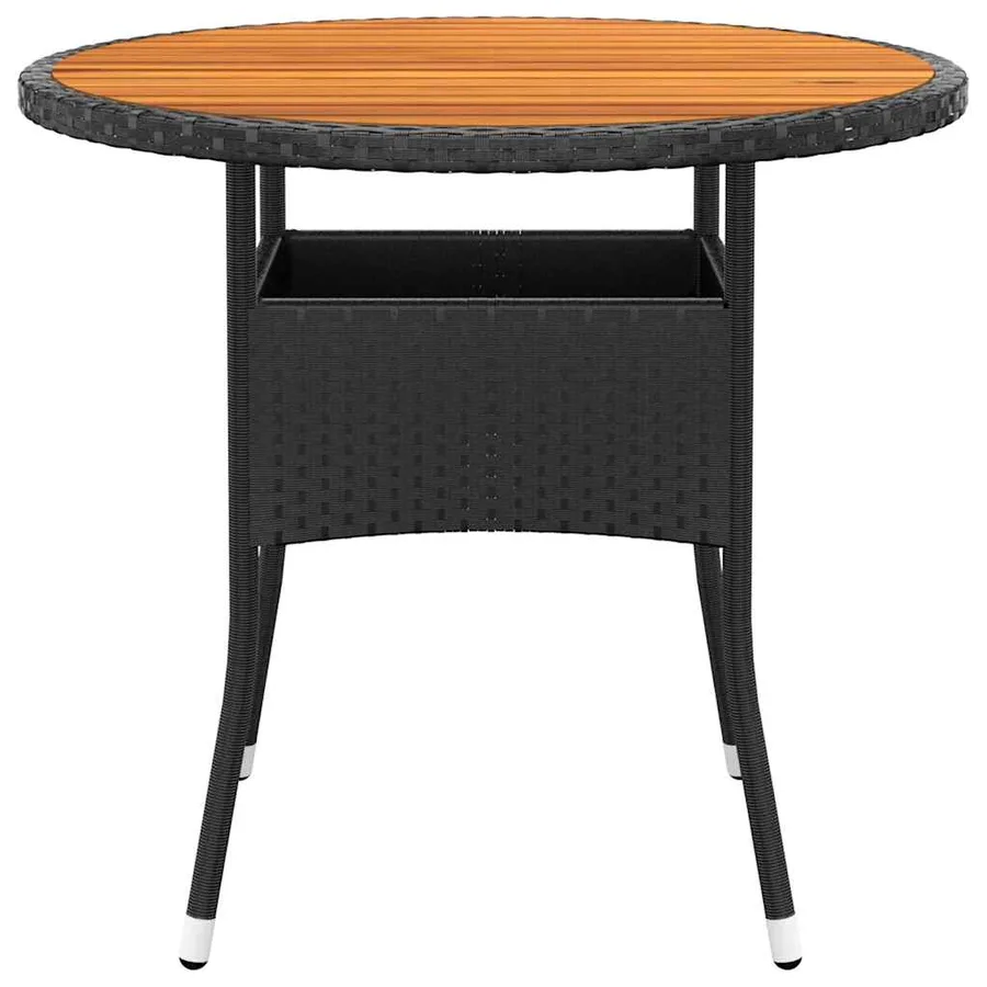 Ensemble à manger de jardin 5 pcs Résine tressée Noir - 6